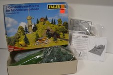 Faller H0 5 Gebäudebausätze für Eisenbahn Landschafts-Set Bausatz Anlagenbau OVP