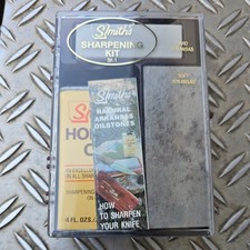 Smith’s SK-1 Knife Sharpening Kit Soft & Hard Arkansas Stone & Honing Oil