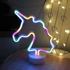 Neon LED Licht Einhorn bunt