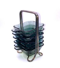 6 WMF Glas Aschenbecher