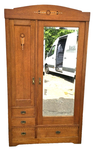 Jugendstil dielenschrank mit - dielenschrank,