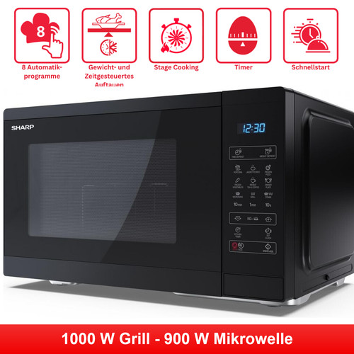 Sharp mikrowelle mit grill - mikrowelle, 25l