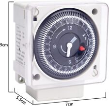 Mechanische Zeitschaltuhr - 24 Stunden Timer 220-240 V, 16 A, Universalschalter 