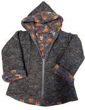 Wollwalkjacke  Zipfeljacke Füchse Wendejacke Kapuzenjacke Kapuze Kinder Baby