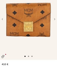 MCM PATRICIA FLAP TRIFOLD SMALL - GELDBÖRSE - COGNAC Original. Neu.