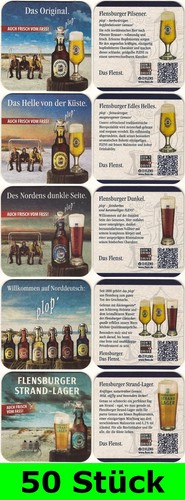 Stück bierdeckel 10x5er - bierdeckel, (10x5er