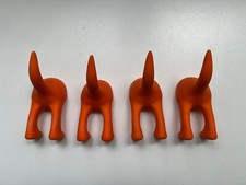IKEA "Bästis" Haken - Garderobe - Wandhaken -  Hunde - orange - 4 Stück