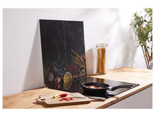 Herdabdeckplatten Glas Herdplatte Abdeckung Kochfeld Schneidebrett 2 tlg. Gewürz