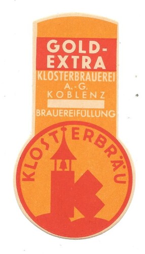 Bieretikett klosterbrauerei - bieretikett,