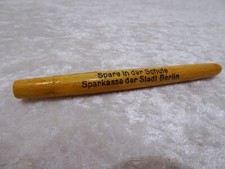 Spare in der Schule Sparkasse Berlin Holz Bleistifthalter - Vintage - Werbung