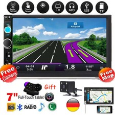 7" Doppel 2 DIN Autoradio Car Stereo Bluetooth Mirror Link MP5 Player + Kamera