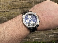BREITLING CHRONOMAT EVOLUTION CHRONOGRAPH. MIT SCHÖNEM SCHWARZEN ZIFFERBLATT.