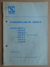 Ersatzteilliste 1972 SACHS
