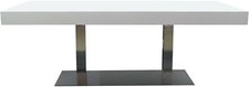 TENZO 4801-001  Esstisch Edelstahluntergestell Essplatte weiß 77x180x100cm G3