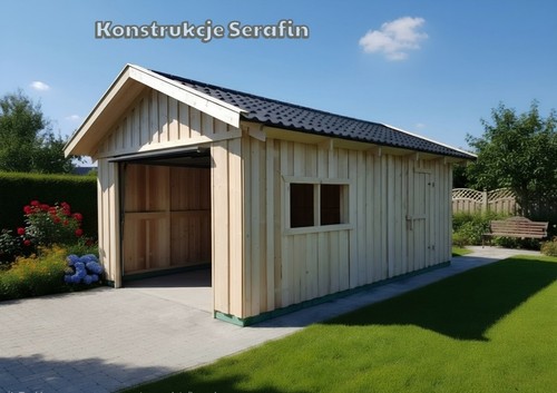 Holzgarage 3x6m aus fichte - holzgarage,