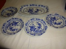 Zwiebelmuster DDR Kahla Tisch  Geschirr  Speiseteller 4 x und Kuchenplatte