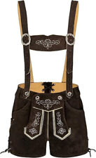 Damen Lederhose Wildleder Trachtenlederhose Kurz Hotpants Oktoberfest 44 (1.15W)