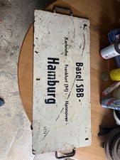 2-seitig ZLS Basel SBB - Frankfurt + Basel SBB - Hamburg - Zuglaufschild Metall