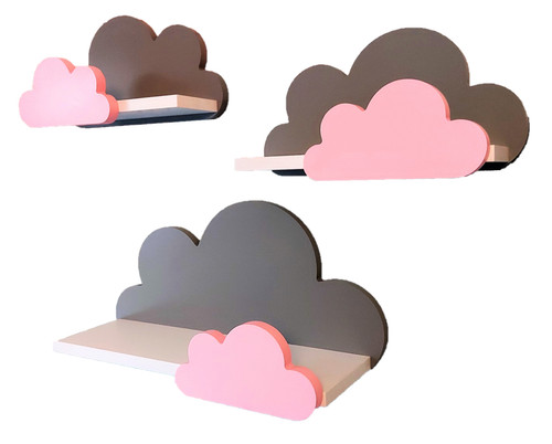 Wolken wandregal 3er set - wandregal,