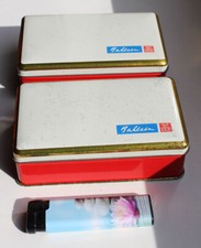 2 x alt klein Blechdose 12cm