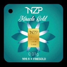 0,01 Gramm GOLDBARREN 999,9 Feingold NZP Gold Barren 0,01g 24K im Blister + OVP