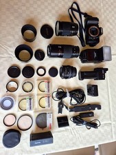 Minolta AF 7000  Fotoausrüstung  + Objektive + Blitzlicht + Filter + Tasche