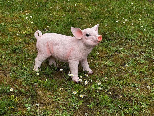 Gartenfigur schwein ferkel - gartenfigur,