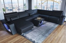 Leder Couch Wohnlandschaft