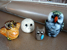 4 Kleine Eulen Setzkasten