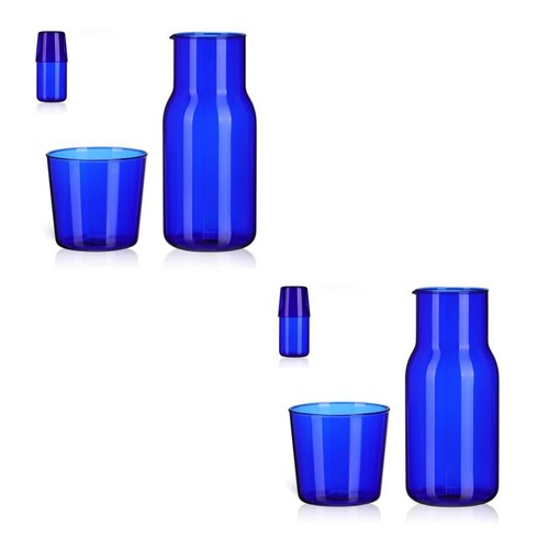 Sets blau flasche aus - blau, glas