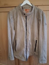 Jacke Herren Emilio Adani Slim Fit Gr. 54 Neu Grau Leder Jacke