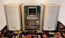 Panasonic Stereoanlage SA-PM25, Radio-CD-Kassette-AUX, Baßreflexboxen