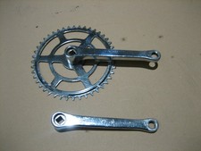 Fahrrad Kurbelgarnitur  44 Zähne, Kurbel 165mm, Stahl verchromt Oldtimer