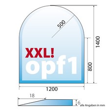 Glas Kamin Bodenplatte