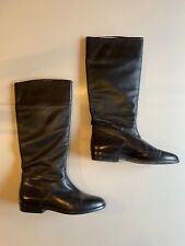 80s vintage Stiefel Boots Lorenzo Banfi Designer Italy Leder schwarz 39 1/2