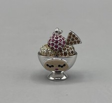 Schöner Original Swarovski Anhänger Charm Eisbecher Ice Cream