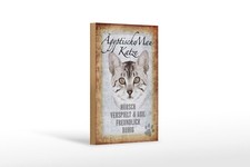 Holzschild 12x18cm Ägyptische Mau Katze Holz Schild