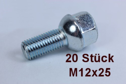 Radschraube kugel m12x1 - kugel, m12x1,5