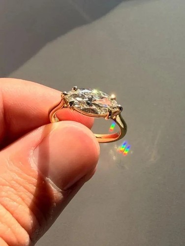 Gelbgold diamant ring marquise - gelbgold,