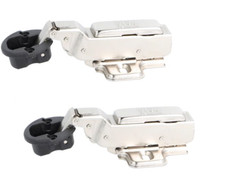 2x Glastürscharnier Gedotec Topfband Ø 26 mm