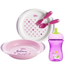 Chicco Baby Geschirr Set, Baby Geschirrset für Essen und Babynahrung, besteht au