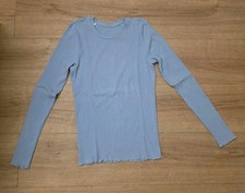 Langarmshirt gerippt, Noa Noa (ohne Schild), hellblau, Gr. M, Basic, Longsleeve