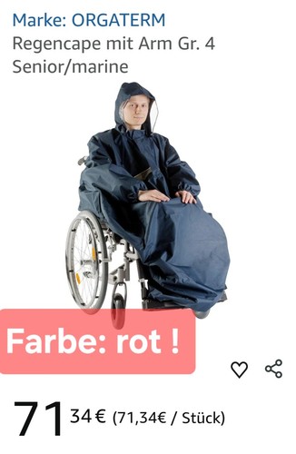 Neu orgaterm regencape - orgaterm, xxl