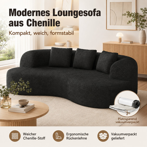 Sitzer chenille sofa - 3-sitzer,