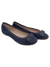 Pesaro Ballerinas Damen Gr. 36 Blau Elegant Leder Schleife