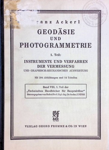 Geodäsie und photogrammetrie - geodäsie,