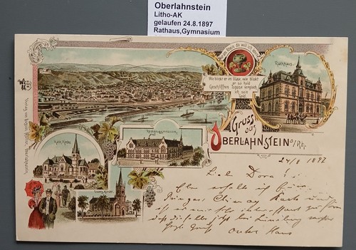 Oberlahnstein litho - oberlahnstein, litho-ak