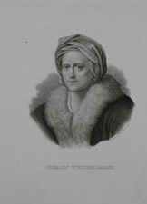 Johann Winckelmann Portrait Stahlstich von Mayer nach Maron ca. 1850
