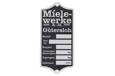 Typenschild für Miele Sachs 98