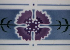 Keramik-Platte, Fliese, Jugendstil um 1910, Wächtersbach